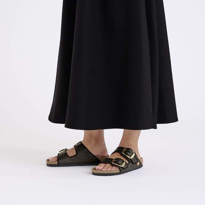Arizona Big Buckle Textile Raffia Black Arizona Big Buckle Textile Raffia Black