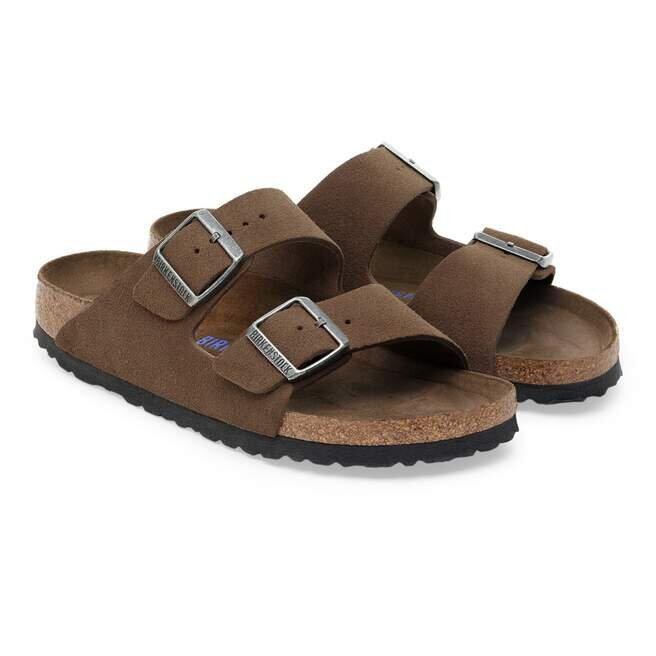 Arizona Soft Footbed Suede Leather Dark Tea Tonal Arizona Soft Footbed Suede Leather Dark Tea Tonal