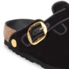 Boston Big Buckle Πιπίλισμα Ριβέτ Λογότυπο Υφασμάτινο Βελούδο Μαύρο