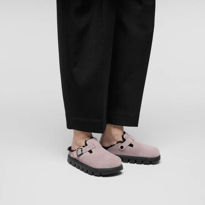 Boston Pap Chunky Shearling Suede Leather Boston Pap Chunky Shearling Suede Leather