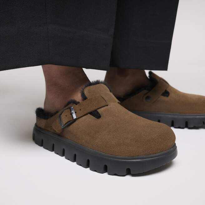 Boston Pap Chunky Shearling Suede Leather Boston Pap Chunky Shearling Suede Leather