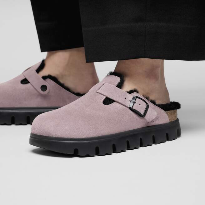 Boston Pap Chunky Shearling Suede Leather Boston Pap Chunky Shearling Suede Leather