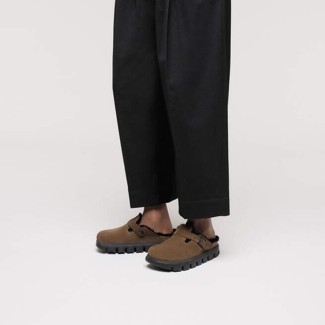 Boston Pap Chunky Shearling Suede Leather Boston Pap Chunky Shearling Suede Leather