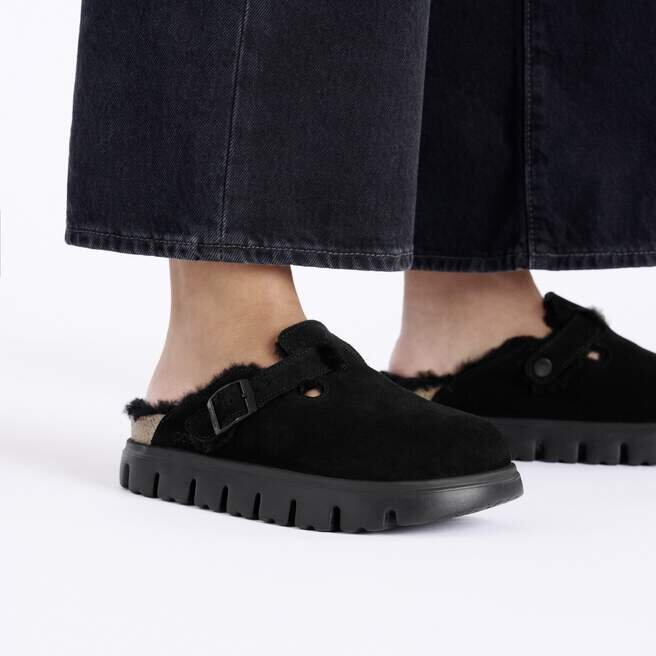 Boston Pap Chunky Shearling Suede Leather Boston Pap Chunky Shearling Suede Leather