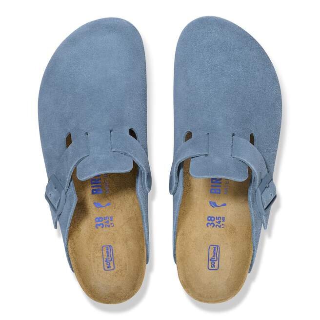 Boston Soft Footbed Suede Leather Elemental Blue Boston Soft Footbed Suede Leather Elemental Blue