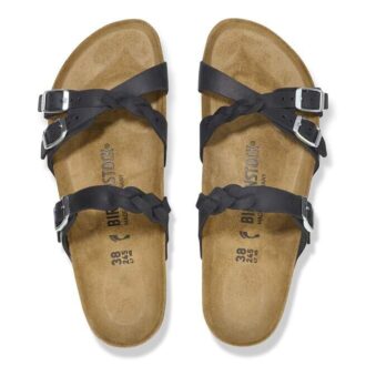 Franca Braided Oiled Leather Black