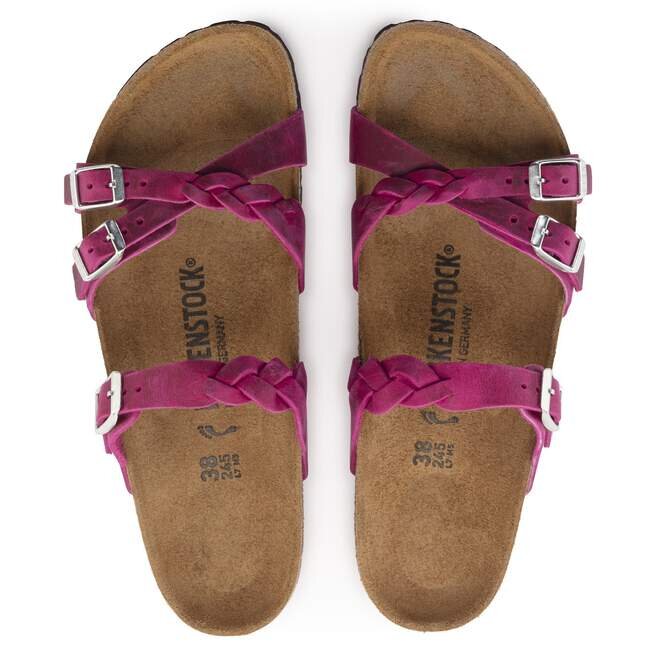 Franca Braided Oiled Leather Festival Fuchsia Franca Braided Oiled Leather Festival Fuchsia