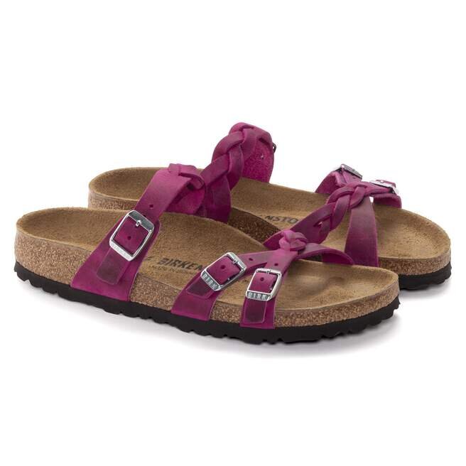 Franca Braided Oiled Leather Festival Fuchsia Franca Braided Oiled Leather Festival Fuchsia