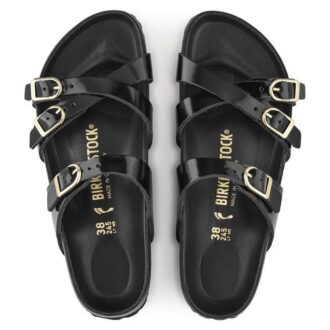 Franca Φυσικό δέρμα λουστρίνι High Shine Black