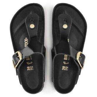 Gizeh Big Buckle Φυσικό δέρμα με γυαλιστερό φινίρισμα