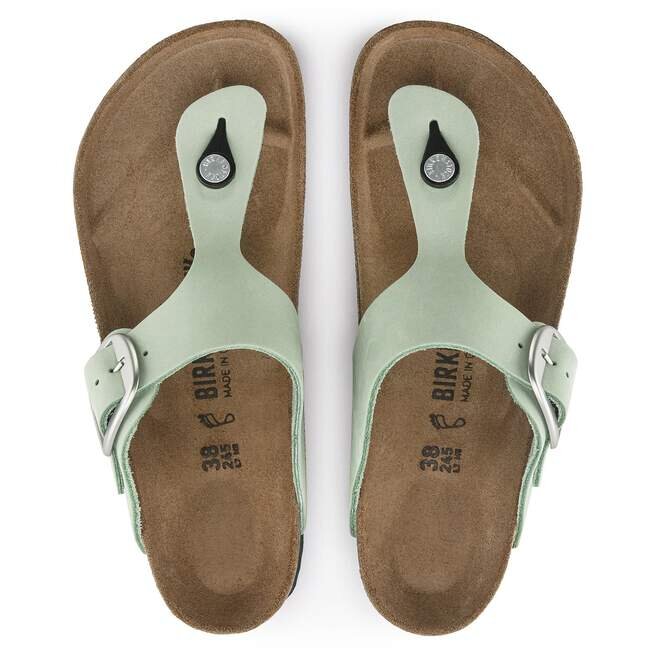 Gizeh Big Buckle Nubuck Leather Matcha Gizeh Big Buckle Nubuck Leather Matcha