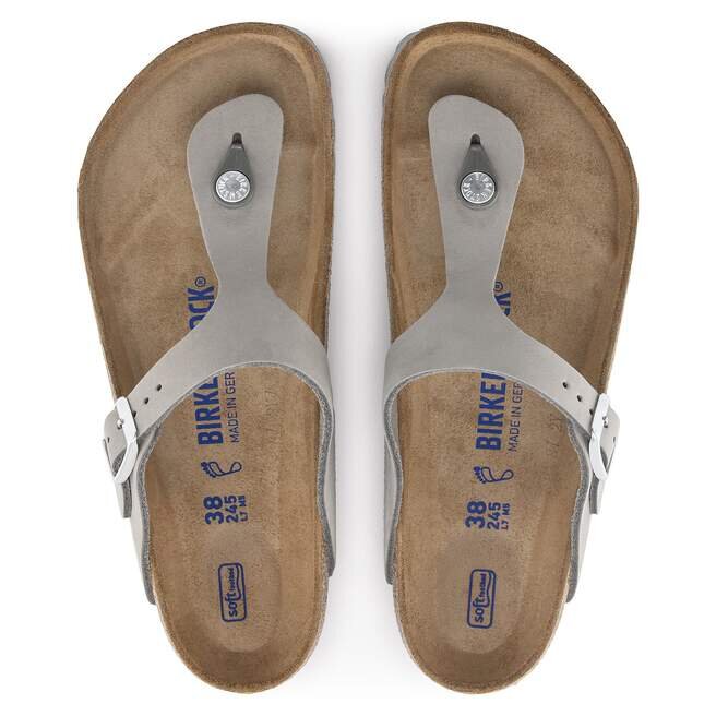 Gizeh Soft Footbed Δέρμα Nubuck Γκρι περιστέρι Gizeh Soft Footbed Δέρμα Nubuck Γκρι περιστέρι
