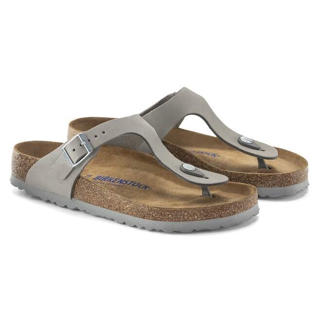 Gizeh Soft Footbed Δέρμα Nubuck Γκρι περιστέρι Gizeh Soft Footbed Δέρμα Nubuck Γκρι περιστέρι