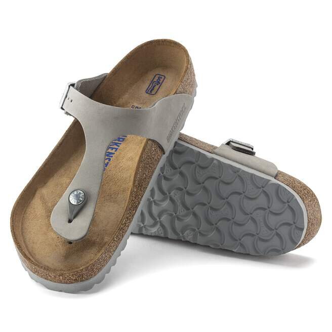 Gizeh Soft Footbed Δέρμα Nubuck Γκρι περιστέρι Gizeh Soft Footbed Δέρμα Nubuck Γκρι περιστέρι
