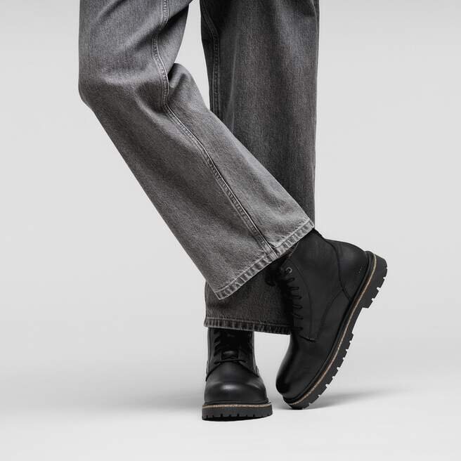Highwood Lace Mid Men Leather Black Highwood Lace Mid Men Leather Black