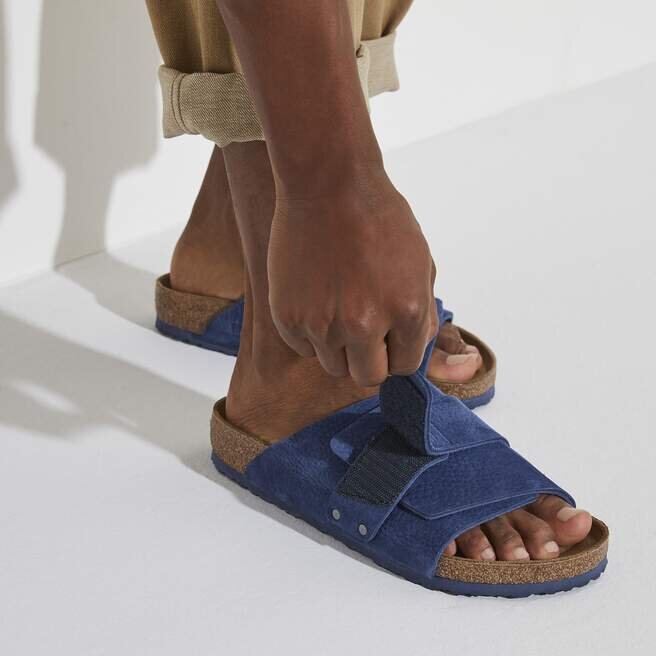 Kyoto Nubuck Leather Desert Buck Indigo Blue Kyoto Nubuck Leather Desert Buck Indigo Blue