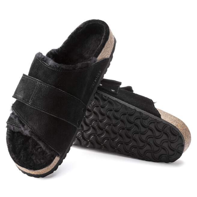Kyoto Shearling Suede Leather-Shearling Black Kyoto Shearling Suede Leather-Shearling Black