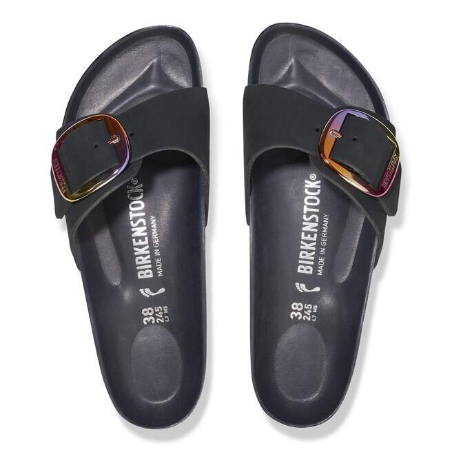 Madrid Big Buckle Nubuck Leather Black Madrid Big Buckle Nubuck Leather Black
