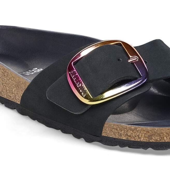 Madrid Big Buckle Nubuck Leather Black Madrid Big Buckle Nubuck Leather Black
