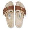 Madrid Big Buckle Shearling Φυσικό δέρμα λαδωμένο