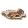 Madrid Big Buckle Shearling Φυσικό δέρμα λαδωμένο