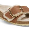 Madrid Big Buckle Shearling Φυσικό δέρμα λαδωμένο