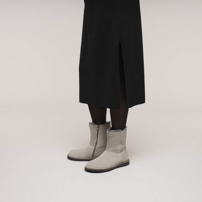 Uppsala Zip Shearling Suede Leather Uppsala Zip Shearling Suede Leather